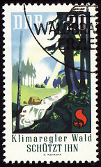 Image showing Post stamp devoted to forest protection