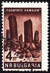 Image showing Mountains on post stamp