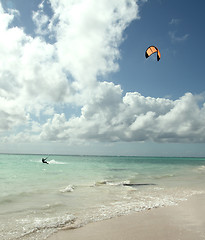 Image showing kitesurfing