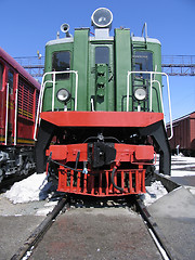 Image showing Old russian diesel locomotive