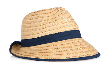 Image showing Straw hat withe black ribbon