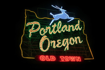 Image showing Historic Portland Oregon Old Town Sign