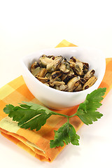 Image showing Mussels with italian parsley