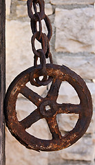 Image showing wheel and chain