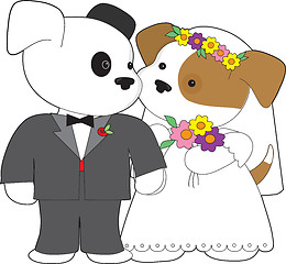 Image showing Cute Puppy Marriage