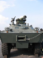 Image showing Military - Closeup of tank truck