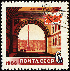 Image showing Architecture of Leningrad on post stamp