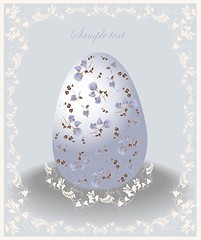 Image showing Easter card.  Illustration of Easter eggs. Illustration lace. 