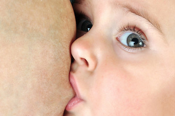 Image showing breastfeeding baby