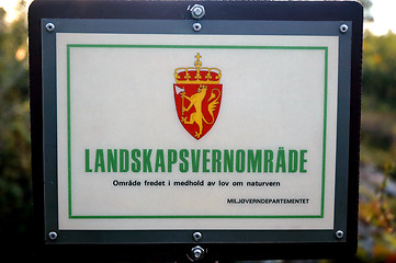 Image showing Norwegian sign