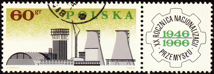 Image showing Big plant on post stamp