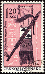 Image showing American indian craftsmanship on post stamp