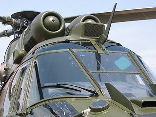 Image showing Aircraft - Military helicopter closeup