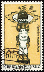 Image showing Native American craftsmanship on post stamp