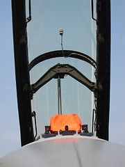 Image showing Aircraft - Front open cockpit of fighter plane