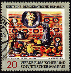 Image showing Picture of a Soviet artist Aslamasyan on post stamp