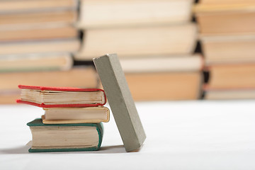 Image showing vintage small books, on white background