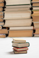 Image showing vintage small books, on white background