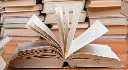 Image showing vintage stock books, on white background