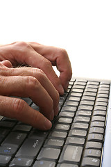 Image showing Male Hands Typing