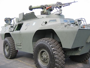 Image showing Military - tank with machine gun