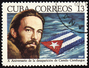 Image showing Camilo Cienfuegos on post stamp