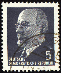 Image showing Walter Ulbricht portrait on postage stamp