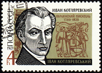 Image showing Ukrainian writer Ivan Kotlyarevsky on post stamp