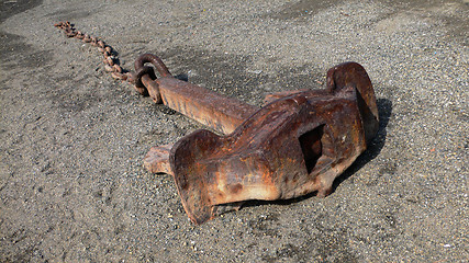 Image showing rusty anchor