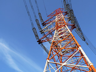 Image showing industrial power line post