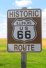 Image showing Illinois Route 66 sign