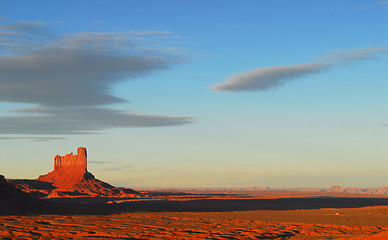 Image showing Dramatic sunset in Monument Valley