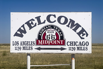 Image showing The Midway point along Route 66