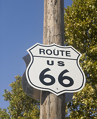 Image showing Old Route 66 Sign