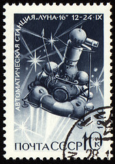 Image showing Postage stamp with soviet automatic station Luna-16