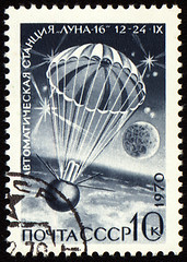 Image showing Postage stamp with soviet automatic station Luna-16
