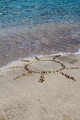 Image showing Sun in the sand