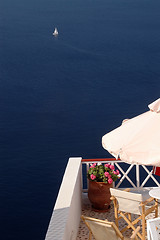 Image showing incredible santorini island view greece
