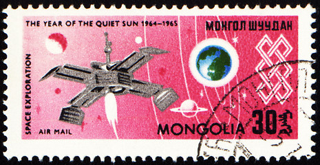 Image showing Space exploration on post stamp