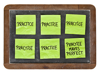 Image showing practice makes perfect concept