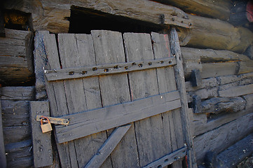 Image showing Old cabin door # 1