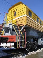 Image showing Yellow train car