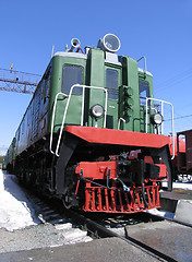 Image showing Old russian diesel locomotive