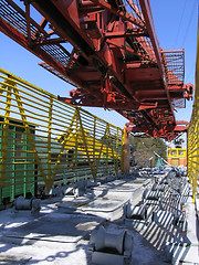 Image showing Rail-laying crane