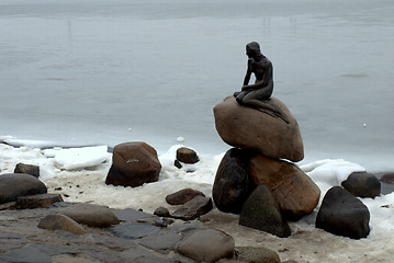 Image showing little mermaid in winter