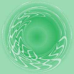 Image showing Shiny color waves over green vector backgrounds