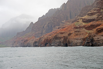 Image showing Rugged Na Pali Coastline of Kauai, Hawaii, USA