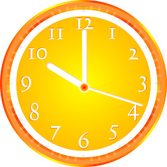 Image showing Wall clock, dial beginning of the working day