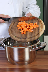 Image showing Sliced carrots