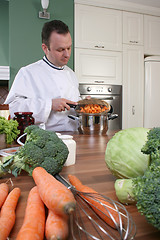 Image showing Chef in kitchen